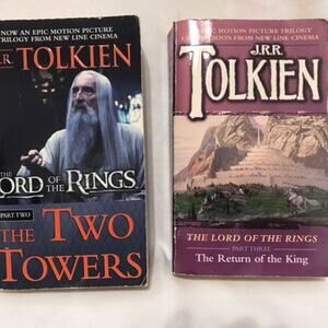 J.R.R. Tolken Lord of the Rings 2 Books in Trilogy Set: Two Towers Return King
